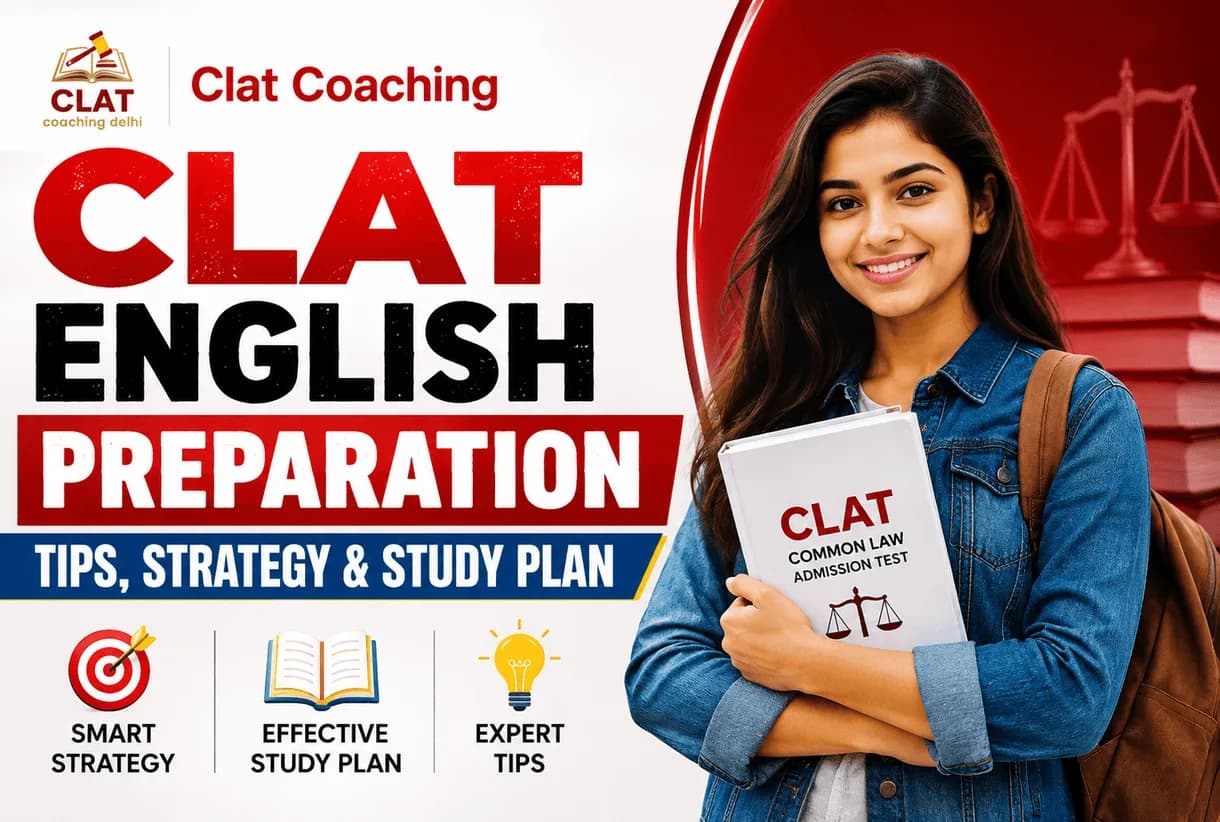 Student following a CLAT English preparation study plan with reading comprehension and vocabulary notes