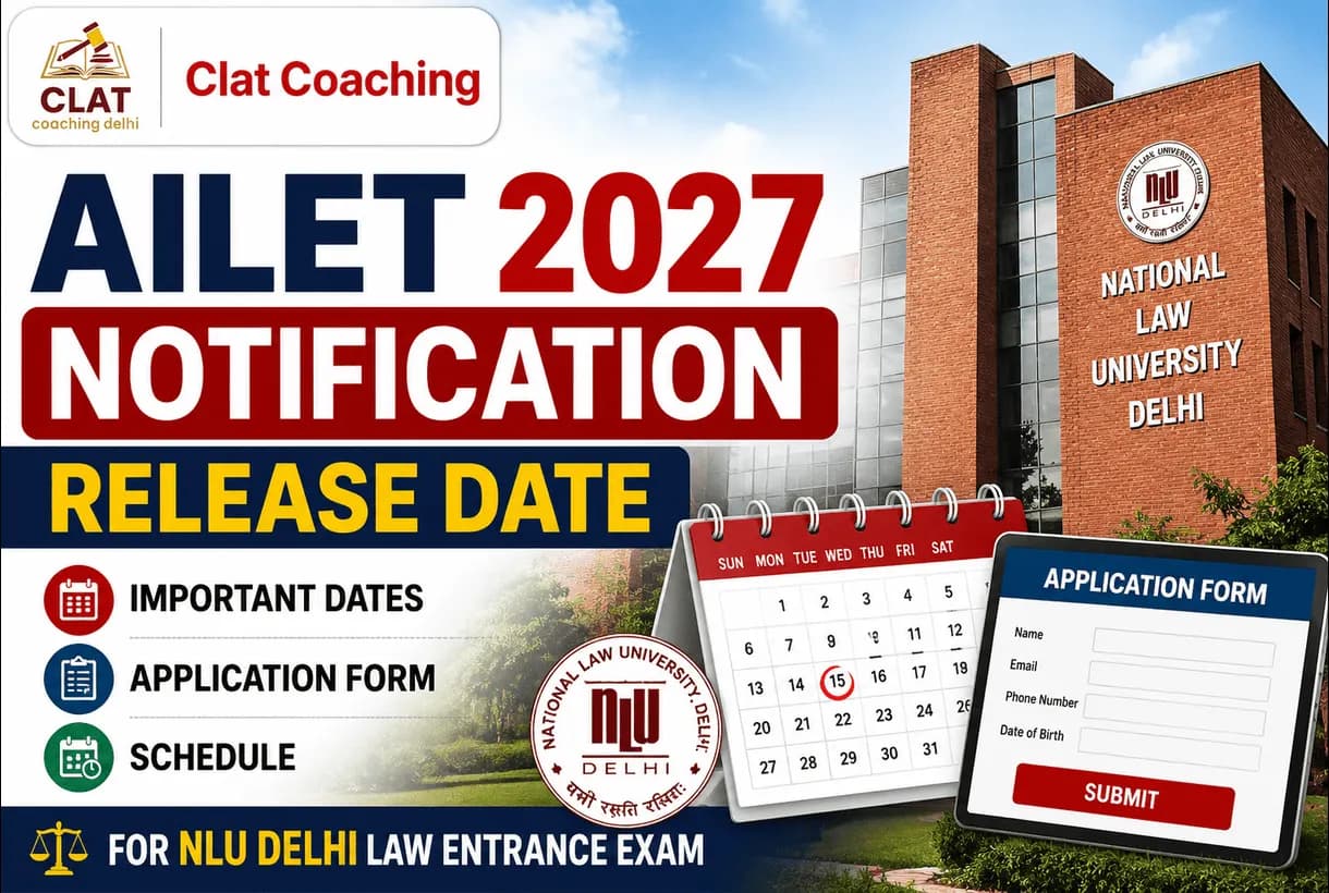 AILET 2027 notification release date, important dates and application form schedule for NLU Delhi law entrance exam