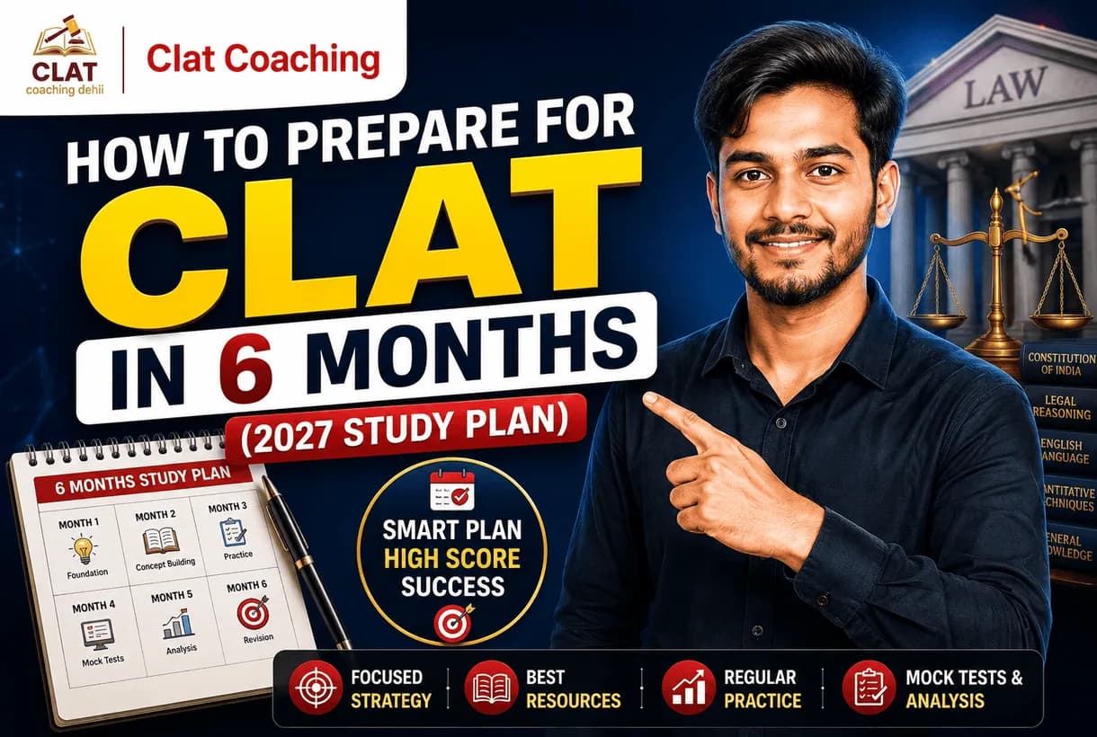 How to Prepare for CLAT in 6 Months: The Complete 2027 Study Plan (Month-by-Month)