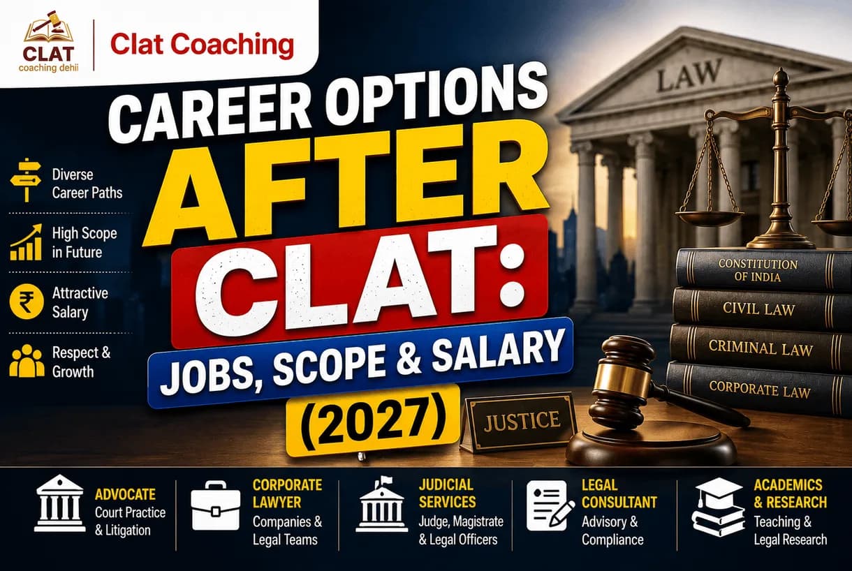 Career Options After Law Through CLAT: Paths, Jobs & Salary (2027 Guide)