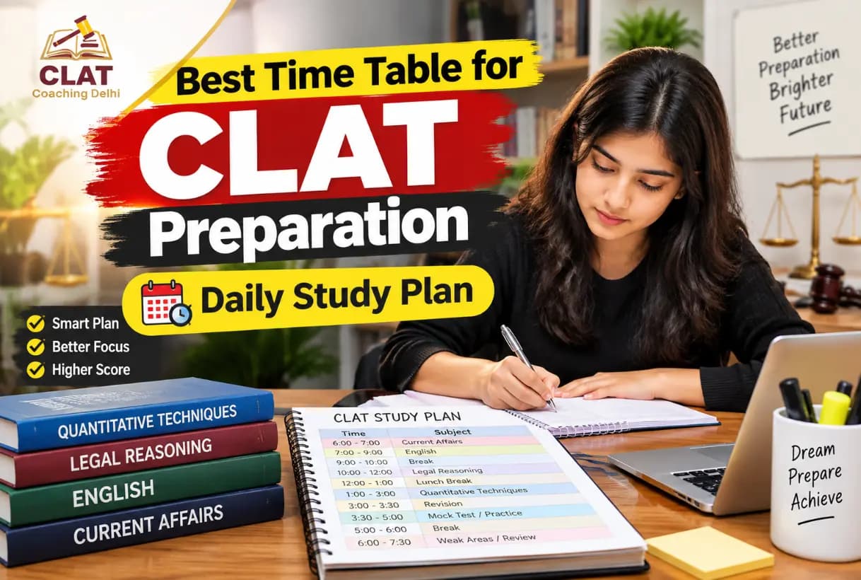 Best Time Table for CLAT Preparation: Daily Study Plan